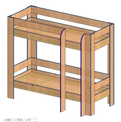 Adult Double-Decker Bed with 16mm LDSP Material