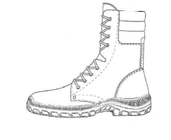 Men's special leather footwear: boots with high tibs, insulated BvU-03 for operation in IB (IV) climatic region.