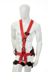 Fall Protection Harness with Attachment Elements for Work at Heights