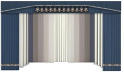 London 3 Poplin Curtain Set for Stage Use