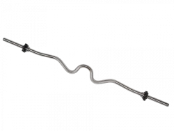 Chrome Barbell with Z Shape and 30mm Thread Lock Nut - MB-BarM30-ZB