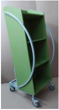 Inclined Book Trolley for Easy Access and Organization