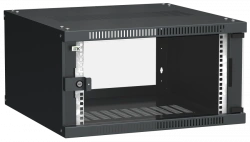 LINEA WE 6U Wall-Mounted Cabinet 600x600mm with Black Glass Door