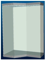 Corner Display Showcase 2000 x 1200 x H 2500