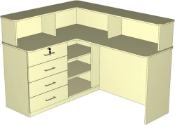 Custom Wooden Furniture for Retail: Administrator Counter