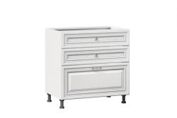 Kitchen Cabinet Type 4 LD.270930.000 with 3 Drawers, Luxury White