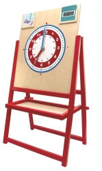 Educational Clock Panel with Pockets for Cards