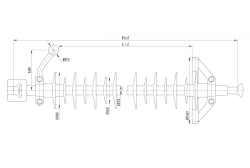 Linear Suspension Insulator with Protective Silicone Shell LК 70/220-ИГ-6 ГП