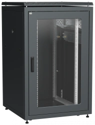 ITK LINEA N 24U 800x800mm Floor Cabinet with Glass Front Door - LN05-24U88-GM