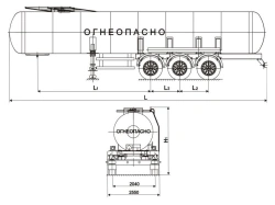 Food-Grade Tank Trailer for Transporting Liquids, Model PPC-3/6-3/12-23