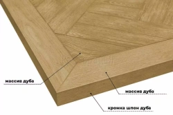 Oak Solid Wood Countertop with Veneered Edge