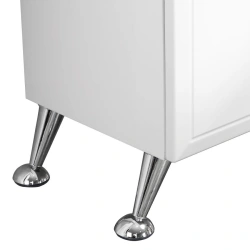 Aquaton Emily 100 Sink Cabinet with Laundry Basket - White