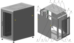 Floor-standing Telecommunications Cabinet 24U 600x1215x800 mm