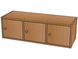 Three-Section Wardrobe Shelf for Clothing Storage - Model ШД15