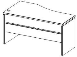 Ergonomic Desk 8013 Left/Right - Galant Series