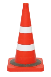 Weighted Signal Cone 510mm with 2 White Matte Stripes 50/80mm - KS-2.4.0