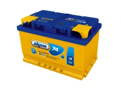 12V Lead-Acid Starter Battery 6ST-74VL Akom LB Euro