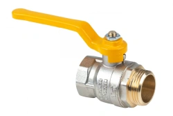 Nickel-Plated Gas Ball Valve Dist, Series "Expert" DN25 1" BSP-NPT, H223R