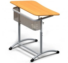 Adjustable Single Student Desk for Educational Institutions, Model PE-OU3-5