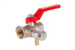Nickel-Plated Ball Valve with Drain, Dist "Spec" Series DN15 1/2