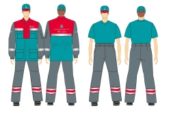 Men's Protective Suit (Jacket, Pants, Headgear) for Industrial Use