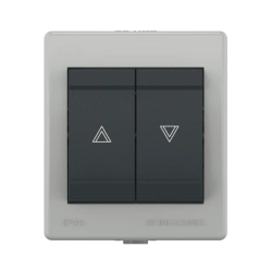 CADUCEUS ALING POWER Two-Way Switch for Open Wiring, 10A, 250V, IP44, Anthracite Grey, Art. 257.1A