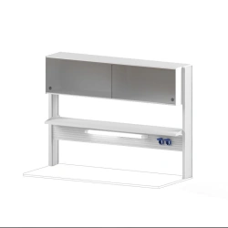 Heavy-Duty Technological Shelf with Cabinet 360mm for Wall Table 1500 TSPSH-36