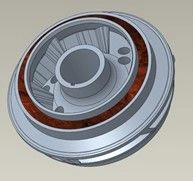 Floating Dispersing Impeller DN5-21, 0.68 inch Shaft, Ni-Resist