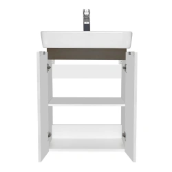 Spacious and Compact Sky PRO 55 Sink Cabinet - White Gloss