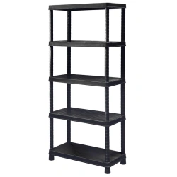 Black Plastic Shelf Unit, 35*70*160 cm