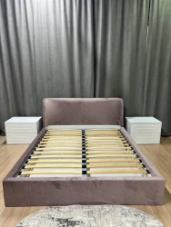 Double Bed with Soft Headboard Model "Laurel OBK-10