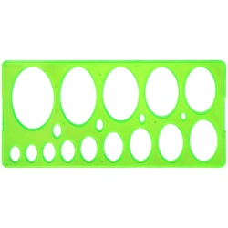 Ellipse Stencil, 8-75 mm, Green Tinted