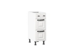 Luxurious White Kitchen Cabinet with 3 Drawers Model LD.270170.000