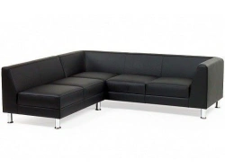 Customizable Corner Sofa with Metal Frame - Model Ashyepht