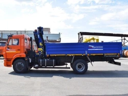 Cargo Platform with Crane Manipulator, Model 67062F on KAMAZ Chassis 43253/43255