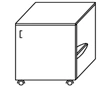 Metal Mobile Cabinet with Door for Research Equipment TP-2(m)
