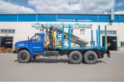 Timber Truck UST Model 54538A-05 with Crane: OMTL-70-01, OMTL-120-02, VM10L74 on Ural 4320-6951-70, 4320-6951-72