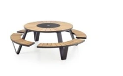 Wooden Table for Public Spaces and Patios, Model 13010