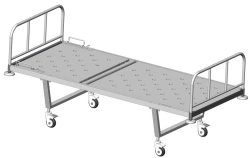 Hospital Bed with Headrest and Wheels for Patient Care KFO-01-MSK