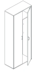 Customizable Wardrobe Cabinet with Dimensions and Material Options