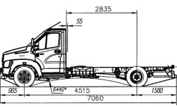 Two-Axle Chassis for Cargo Truck, C41RC3, Euro-5 Diesel Engine