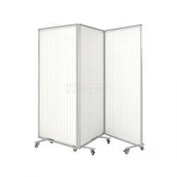 Three-Panel Room Divider with Aluminum Frame - Model SH-3