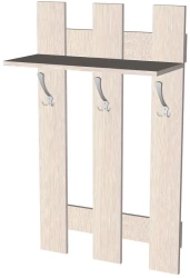 Wall-Mounted Coat Rack with 3 Hooks 600x270x1000, 16mm MDF