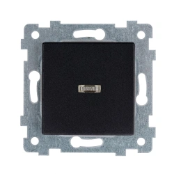 Maria Single-Pole Switch Mechanism with Indicator Light S110-438 Anthracite