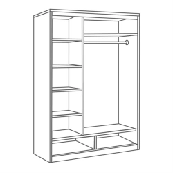 Sliding Door Wardrobe - Modern Design