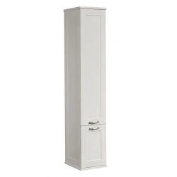 Leon Wall-Mounted Column Cabinet in White Oak
