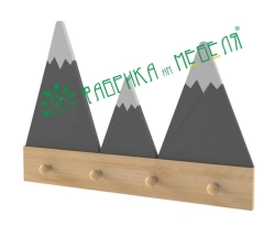 Scandinavian Style Hanging Shelf with Hooks - GORY Model 56002-002