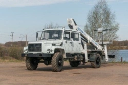 Aerial Work Platform AGP-22T GAZ-33088 with 5-Seater Cabin 22M 80/250/300KG 10.6/7.7/7.2M