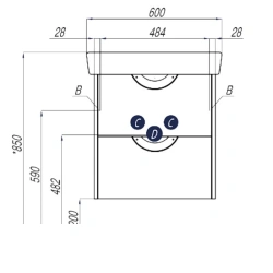 Aquaton Silva 60 Sink Cabinet - Oak Fjord Finish 1A211801SIW601.A211.8.01S.IW6.0