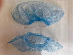 Medical Non-Sterile Boot Covers "EXTRA+" with Double Elastic, Blue, 10 Pairs, Zip-Lock Bags